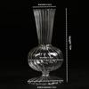 Striped Glass Vase for Dried Flowers - Stylish Table Decoration & Home Ornament