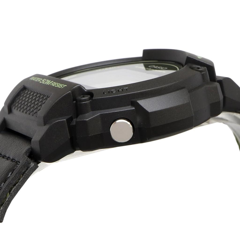 Casio Orologio Digitale Standard Verde con Chiusura in Velcro Modello Internazionale W-219HB-3AV Cinturino da Uomo, [Usato]