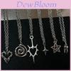 Gothic Alloy Pendant Necklace With Geometric Design For Fashionable Women