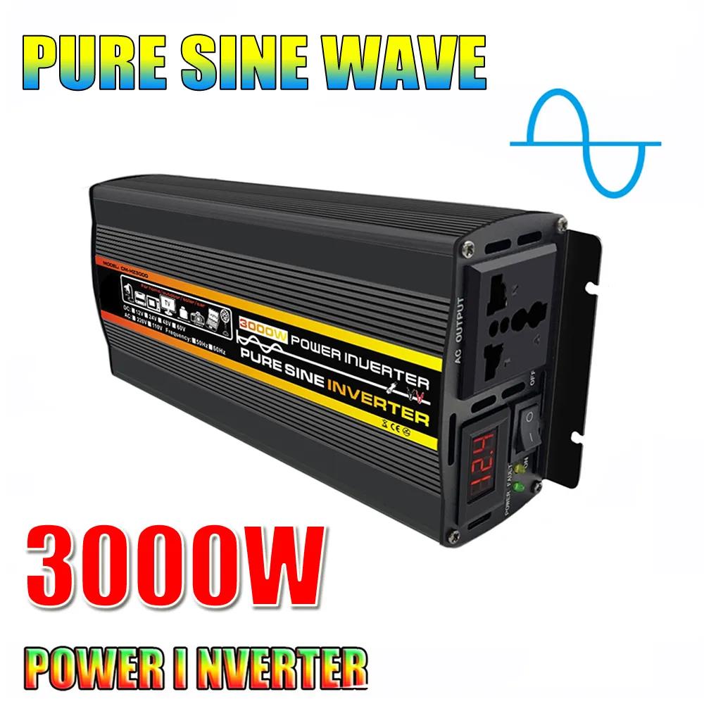 Pure Sine Wave Inverter DC 12V To AC 220V 50Hz 8000W 6000W 4000W 3000W Voltage Transformer Power Converter Solar Car Inverter