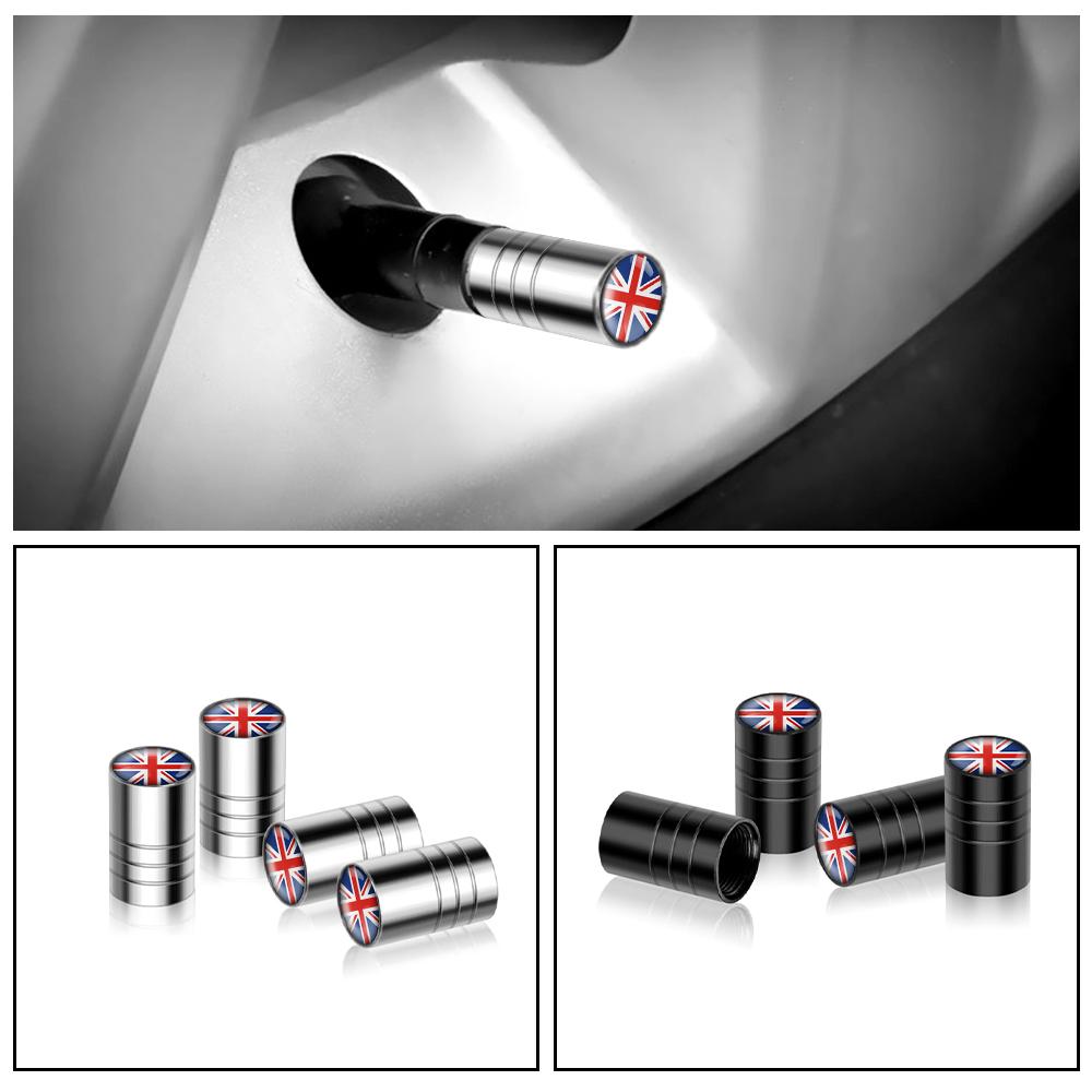 Car Wheel Tire Valve Cap UK England Britain Flag Tyre Valve Stem Cover for Jaguar Land Rover Bentley Martin Rolls Royce MG Aston FG6