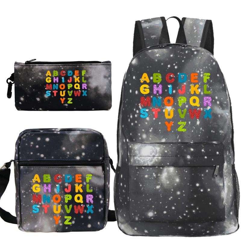 Game Alphabet Lore Alphabet Legend School Bag Backpack Shoulder Bag Pencil Case