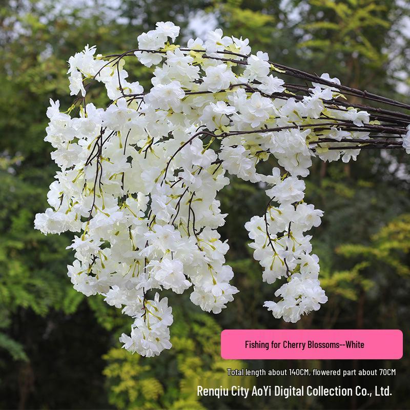 Artificial Cherry Blossom Branch - Dense 3-Prong/4-Prong Cherry Blossom Wedding Decoration