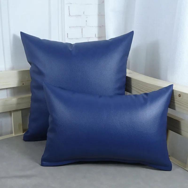 

1 шт. Чехол для подушки из искусственной кожи, скандинавские декоративные подушки для дивана, гостиной, домашнего декора, наволочка 43x43/50x50 см 43x43cm
