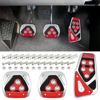 3-teiliges manuelles Auto, rutschfeste Fußpedal-Pad-Abdeckung, Styling MT Bremsbeschleuniger-Kupplungspedal, Kunststoff-Autozubehör