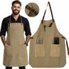 Barber Leather Apron Hairdressing Cape For Cutting Barber Green