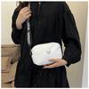 Wide Strap Nylon Underarm Bag for Women, Solid Color Quilted Shoulder Purse, Soft Wavy Texture Crossbody Bag, Minimalist Daily Tote