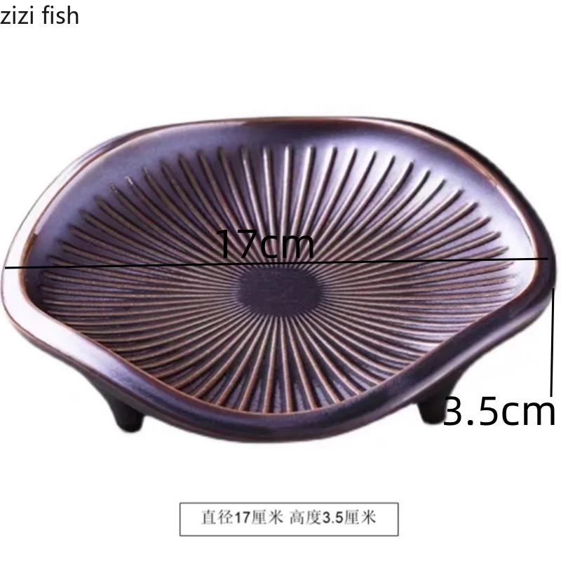 

Four Legged Irregular Disc Ceramics Dining Plate Sashimi Plates Sushi Plate Dessert Plates Fruit Dish Salad Bowl Dim Sum Dish
