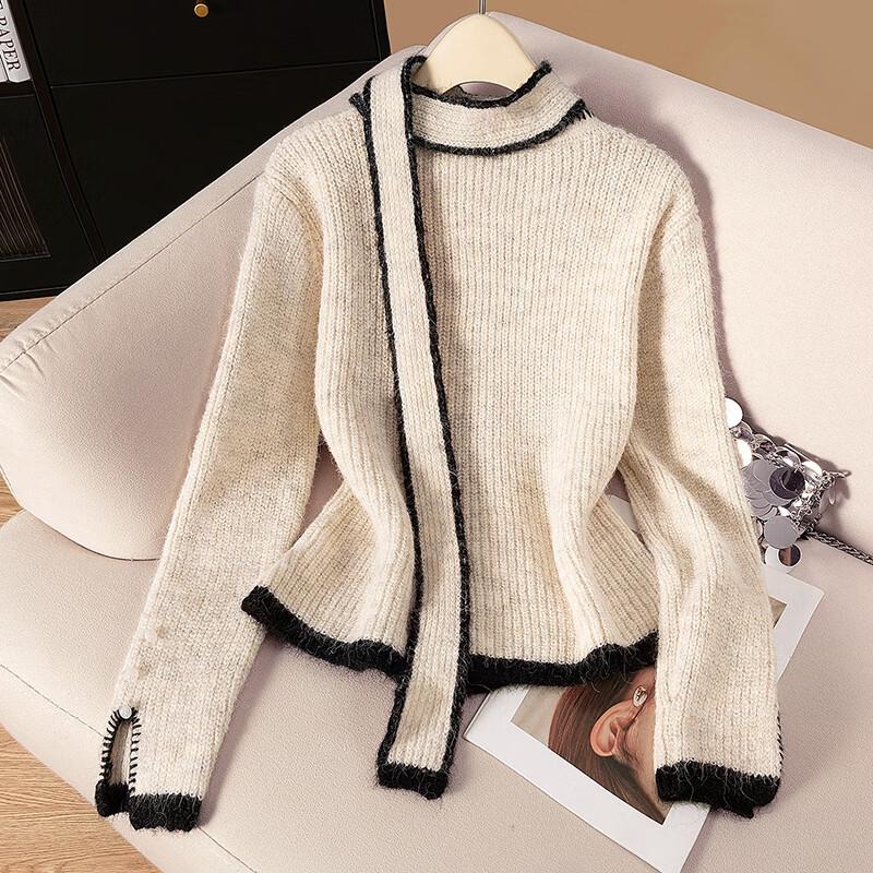 Women's Soft Wool Blend Colorblock Knit Cardigan
