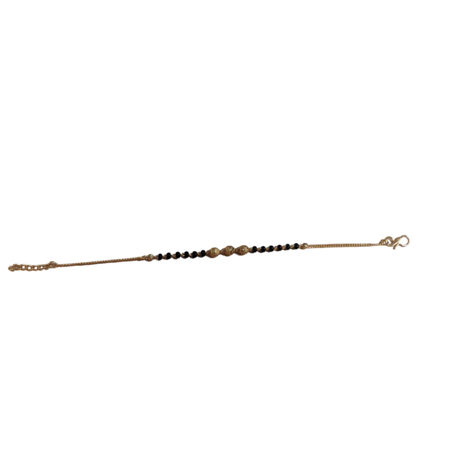 

@ Beautiful Handmade Black Beads Golden Bracelet Bangle For Girls Zr-1544-60%Off