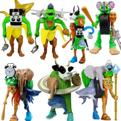 Italian Brainrot Tung Sahur Figure Toy Tralalero Tralala Figures Bombardino Crocodilo Shimpanzini Bananini Model Decor Doll Gift