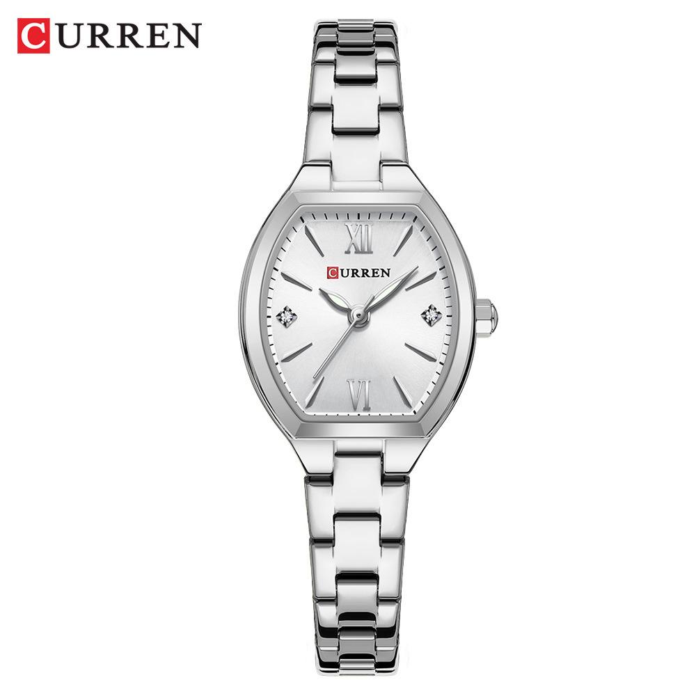 CURREN 9112 Women s Barrel Shape Waterproof Quartz Watch with Roman Numerals