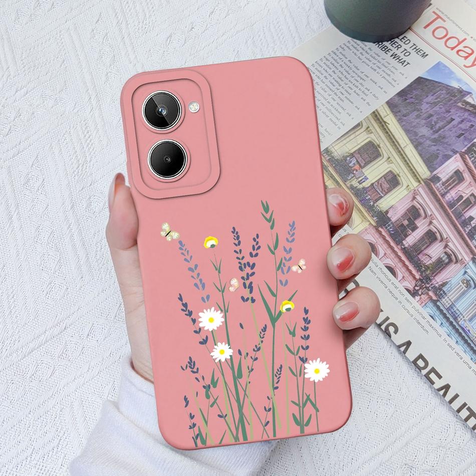For Realme 10 Pro Plus Case Cartoon Soft Smooth Liquid Silicone Cover Camera Shell For OPPO Realme10 10Pro+ Coque Funda Capa
