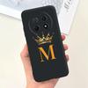 For Huawei nova Y91 4G Case Fashion Flower Letter Luxury Crown Soft Silicone Back Cover For Huawei nova Y 91 STG-LX1 Phone Cases