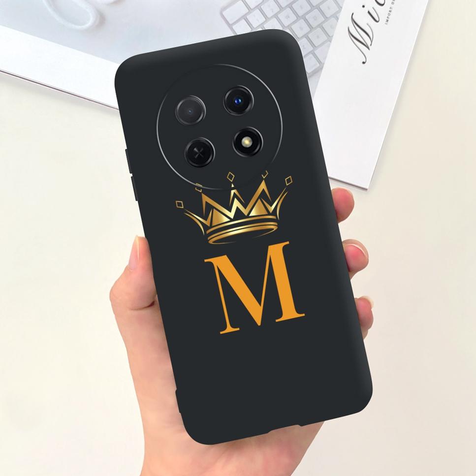 For Huawei nova Y91 4G Case Fashion Flower Letter Luxury Crown Soft Silicone Back Cover For Huawei nova Y 91 STG-LX1 Phone Cases