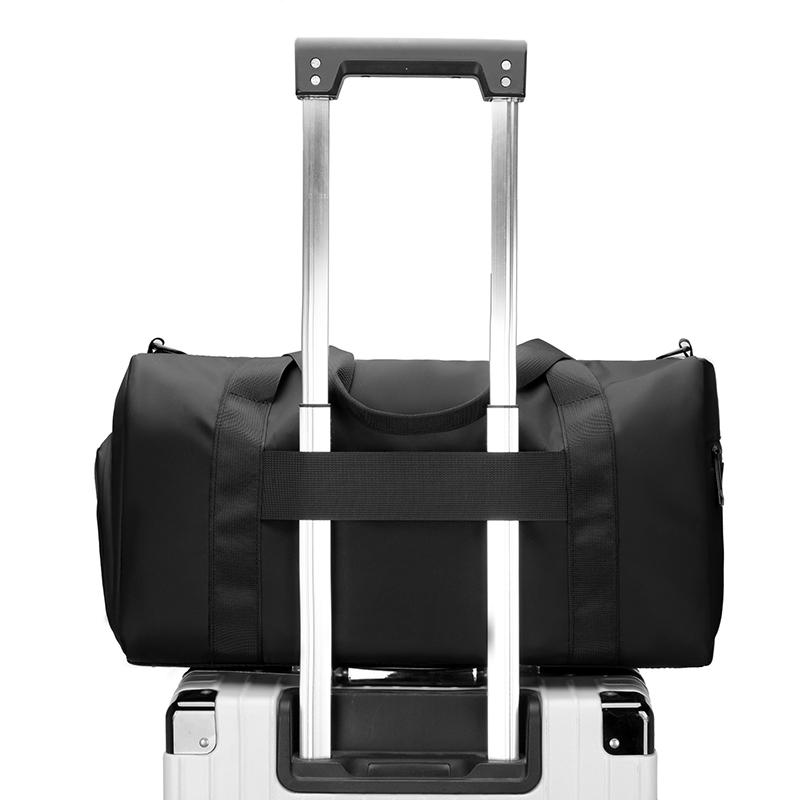 Kortreist reiseveske Herreveske med stor kapasitet Damebagasjeveske Tørr og våt Separat Sport Fitness Bag Separasjon Sko Vesker