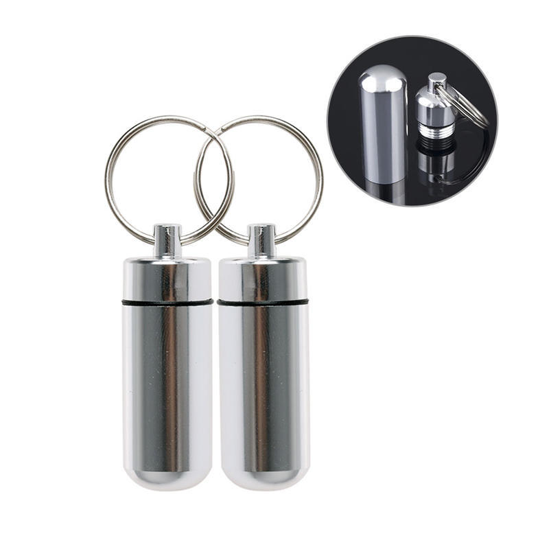 Container Key Ring Cheap 2 x Key Holder Pill Shaped Box Bottle Container Keychain Keyring ...
