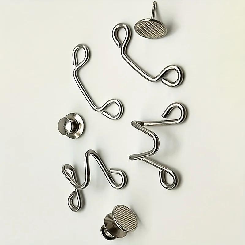 2pcs/Set Extender Button Adjustable Waist Buckle Set Jean Button Pins Perfect Fit Instant for Tighten Waist Jeans No Sewing But