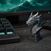 3D Printed Ancient Dragon Bust Sculpture, Realistic Scales & Spikes, One-piece Molding Decor with Multiple Colors, Compact Ornament for Living Room