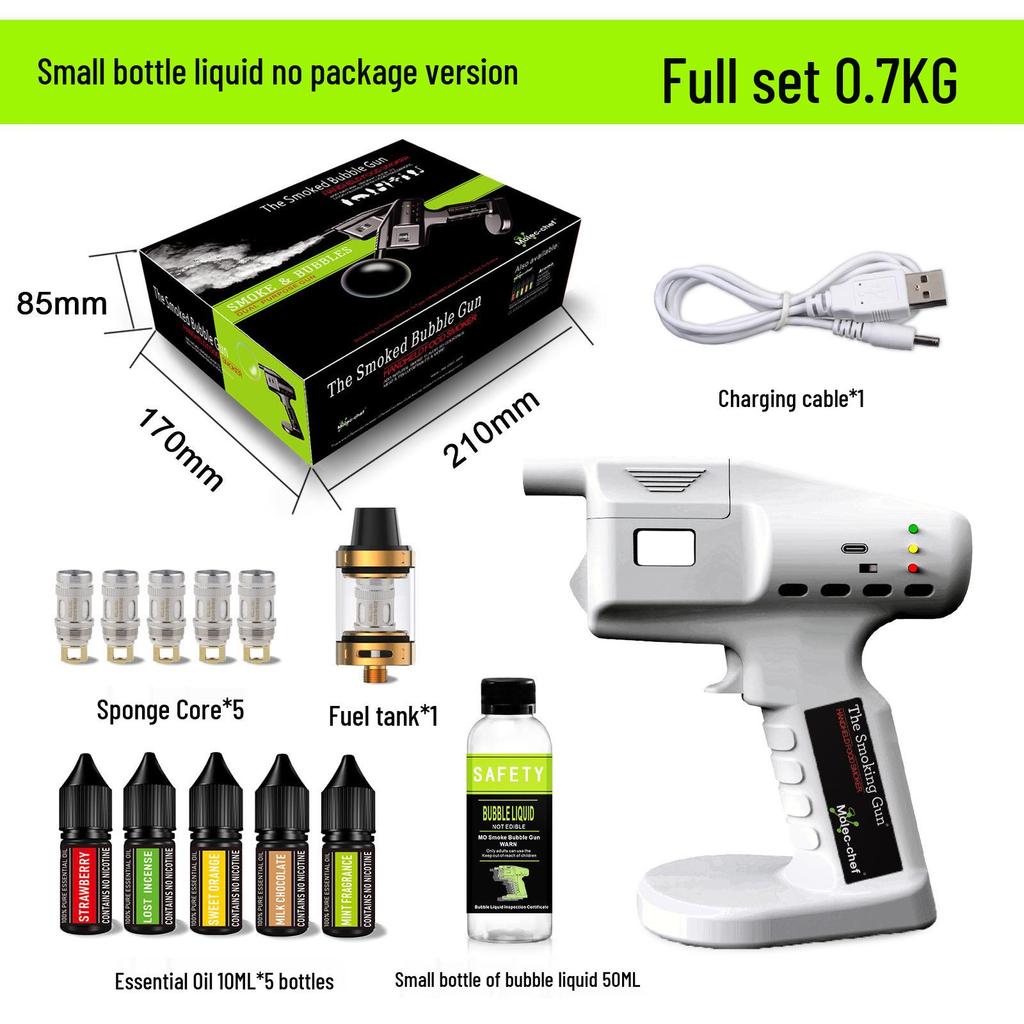 Spanish Molecular Gastronomy Smoked Bubble Gun for Creative Cocktails and Aromatic Dishes
