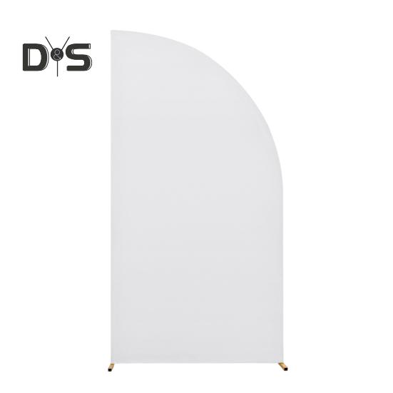 

Чехол для арки в виде полумесяца, чехол для свадебного фона, чехол для подставки, эластичная тканевая арка для фона, чехол для 6-футовой арки в виде полумесяца, помолвка, детский душ белый