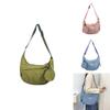 Minimalist Nylon Solid Color Dumpling Bag With Internal Pouch For School And Work