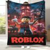 Game R-Robloxs Cartoon Flannel Blanket,Ultra Soft Warm Plush Throw for Home Bedroom Bed Sofa Cover Office Camping Picnic gift
