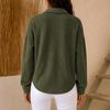 Women's Casual Long Sleeve Knit Zip Front Collar Loose Fit Jacket