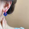 1pair Resin Acrylic Flower Earrings Dopamine Hoop Earrings Sweet Fashion Jewelry  Women Girl