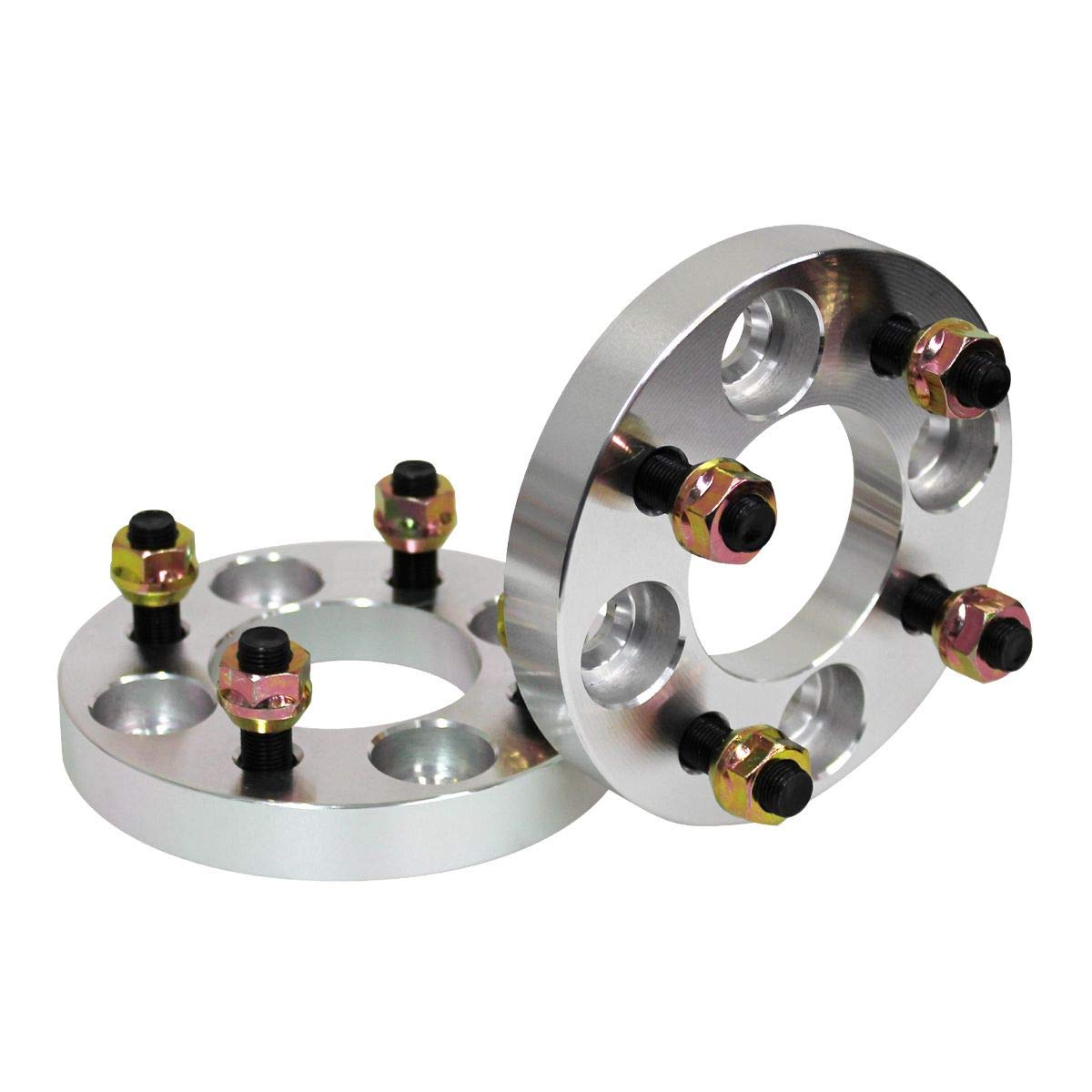 Проставки Durax с широкой ступицей, 20 мм, PCD100, 4 отверстия, M12 мм x P1.5 мм, Комплект из 2 шт. (Серебряный) [B08B]