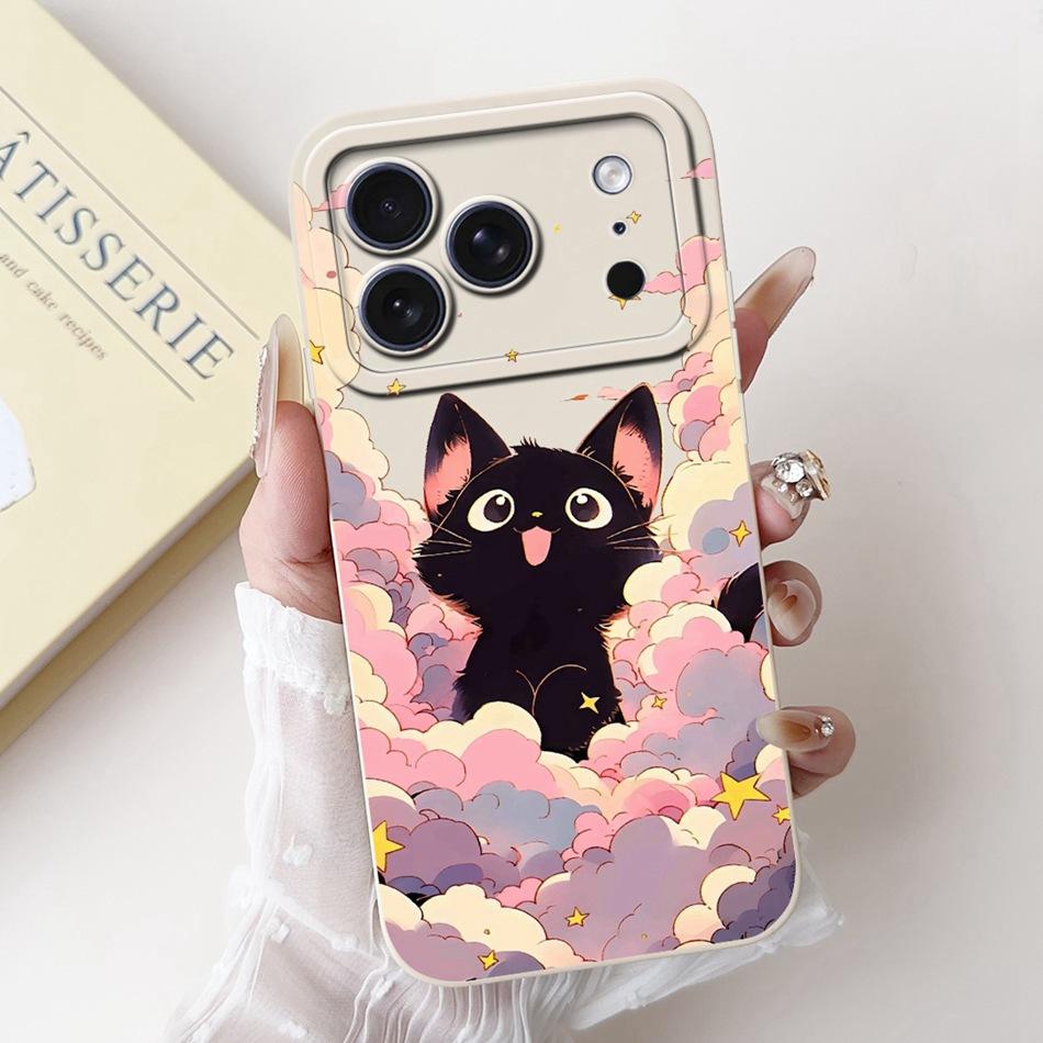 For iPhone 17 Pro Max 17Pro Cute Rabbit Cat Cartoon Phone Case For iPhone17 Pro 17ProMax Shockproof Soft Silicone Cases