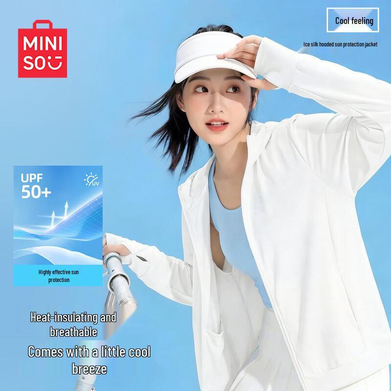 MINISO Women s Ice Silk UPF50+ Lightweight Sun Protection Jacket M