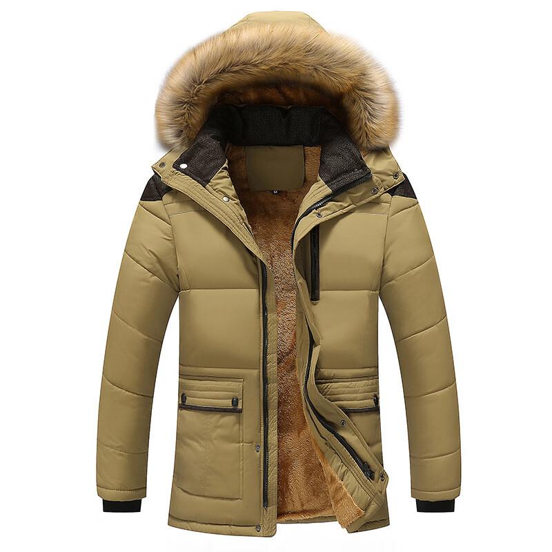 Winter Coat Plus Size Men Jacket Warm Overcoat Outwear Cotton Hooded Down Coat
