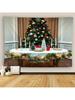 Vintage Santa Reindeer Winter Christmas Hanging Wall Tapestry for Bedroom Rustic Cozy Winter Forest Deer Christmas Holiday Wall