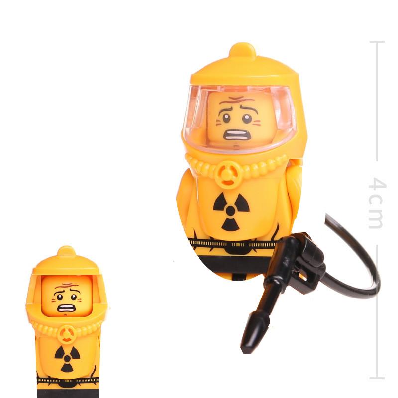 Modelové kostky Zombie Hazmat Guy MOC Sada kostek Dárky Hračky Pro Děti PG8081