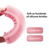 2 In 1 Silicone Shower Brush Scrubber Soft Silicone Scalp Massager Shampoo Brush Double-Sided Body Brush Foam Skin Clean Tool