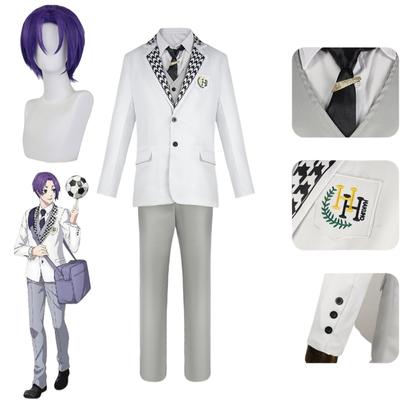 Anime BLUE LOCK Reo Mikage Isagi Yoichi Chigiri Hyoma Cosplay Wig White Suit Vest Shirt Full Set of Uniforms Halloween Costumes