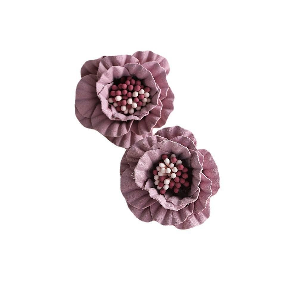 

Alloy Flower Elegant Earrings For Women Stylish Jewelry Geometric рожевий