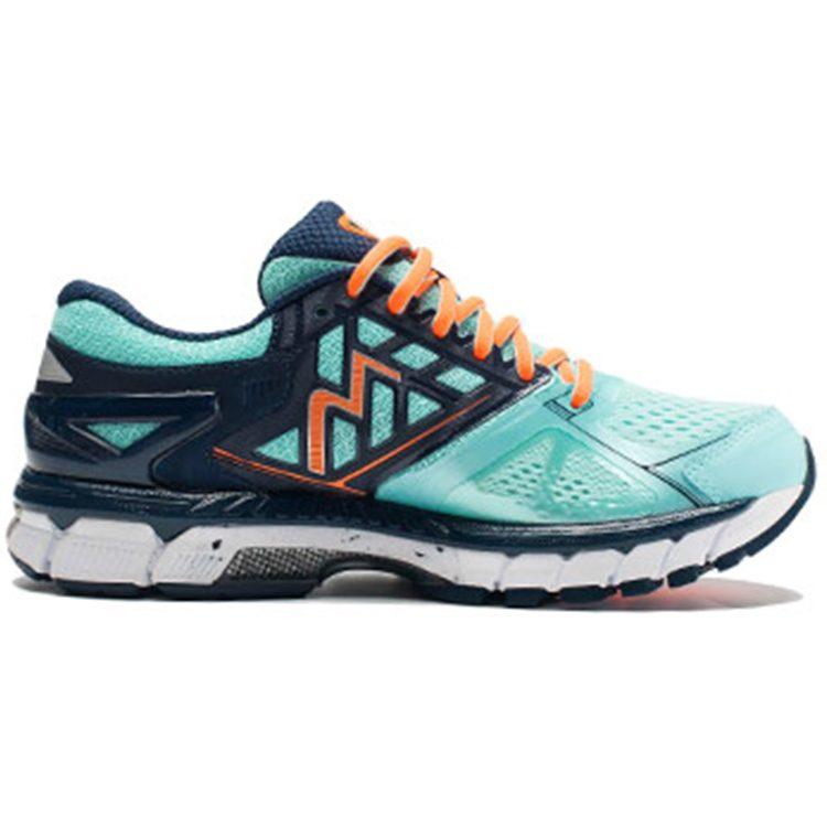 361 Mesh Cushioning Slip Resistant Coverage Moisture Wicking Low Top Running Shoes Women's Blue Green 201620121-3