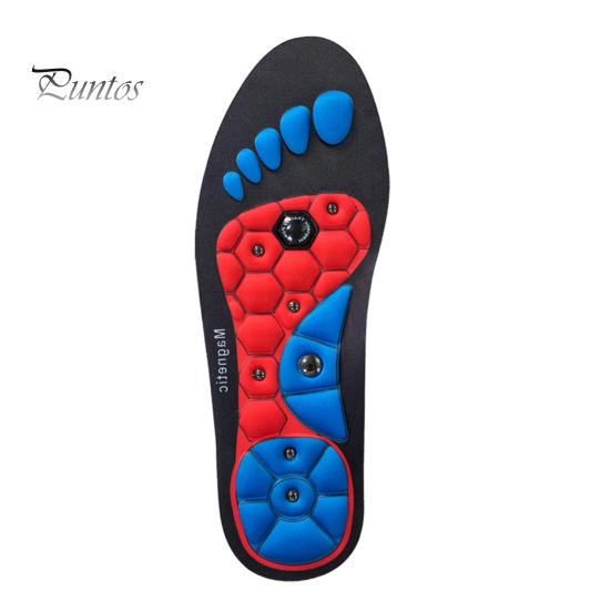 

1 пара магнітотерапевтичних устілок Устілки для точкового масажу для чоловіків, жінок, вставок для ніг для покращення кровообігу, зниження тиску M червоний