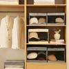 Zippered Clear View Clothes Storage Box Non-woven Fabric Cabinet Drawer Organizer  for Bedroom