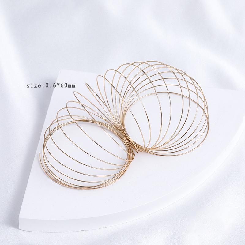 Copper-Plated 14K Gold Steel Wire Bracelet Ring - DIY Jewelry Accessory