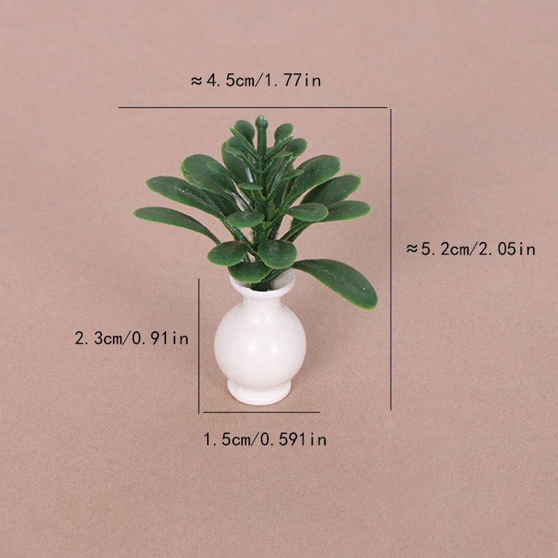 

1 шт. Кукольный домик Мини Пластиковая Имитация Вазы Зеленое Растение Миниатюрная Модель Мини Цветочная Композиция Игрушка Украшения as the picture