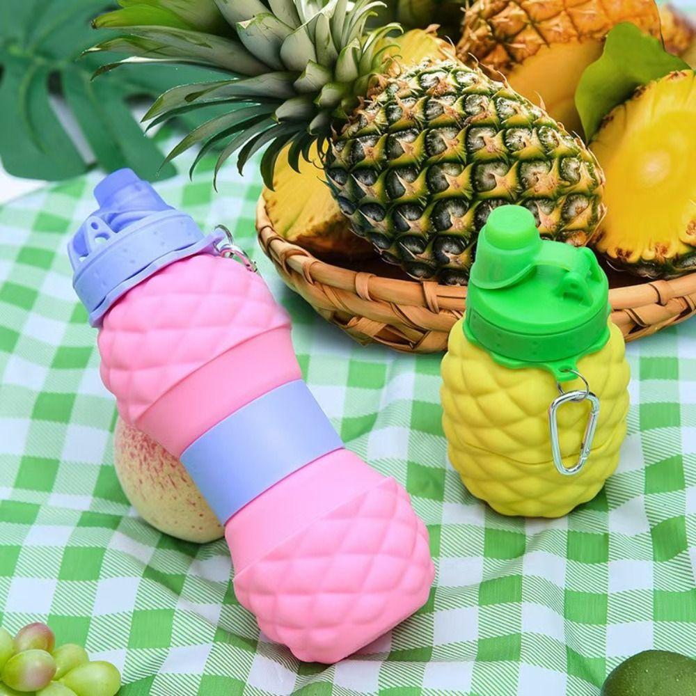 

Pineapple Pineapple Sport Bottle Foldable Collapsible Water Bottles Children рожевий