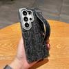 Inside Magnetic for  Case for Samsung Galaxy S26 S23 S22 S2 S24 Ultra Plus Wristband Bracket Snake Pattern Cover