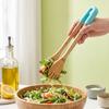 Bamboo Food Tongs Silicone Connector Bread Clip New Kitchen Serving Tong  Salad Preparation