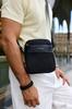 Men's Polyurethane Fabric Shoulder Bag - Peterson