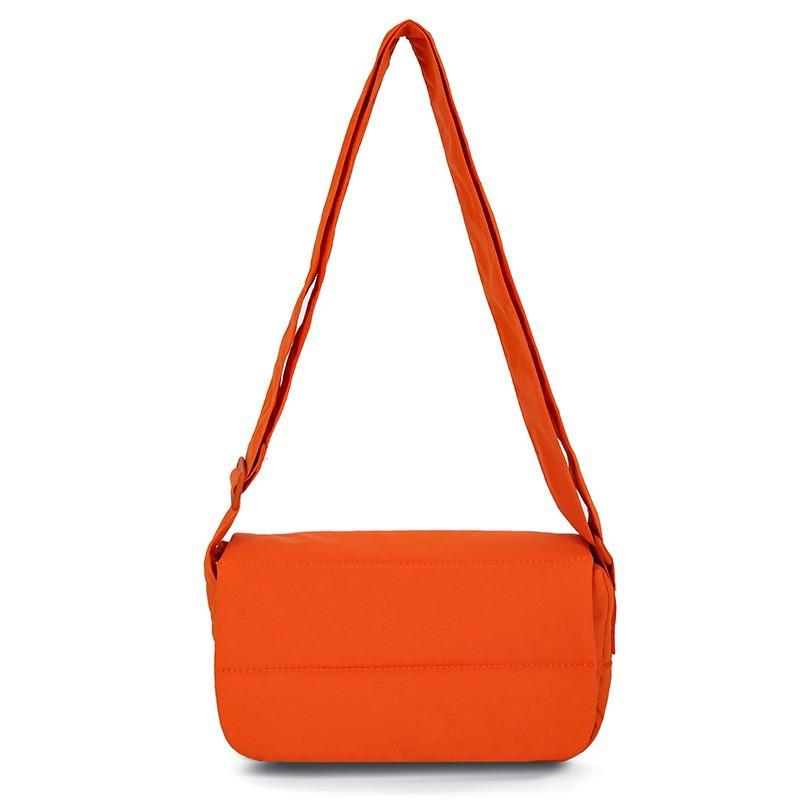

Яркая цветная маленькая сумка женская сумка-макарон легкая сумка-мессенджер подмышкой рабочая сумка ленивый ветер мини маленькая сумка оранжевый