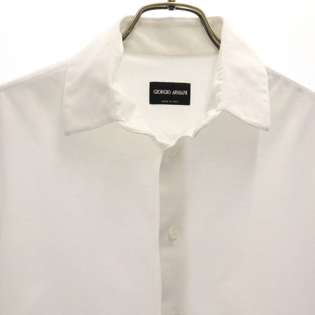 Giorgio Armani Made In Italy Short Sleeve Cotton Shirt 38 White Women Used