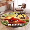 Custom Name Angry Birds Printed Round Rug Carpet Chair Rug Area Rug Entryway Doormats,for Office Chair Living Room Bedroom Kitchen Room.